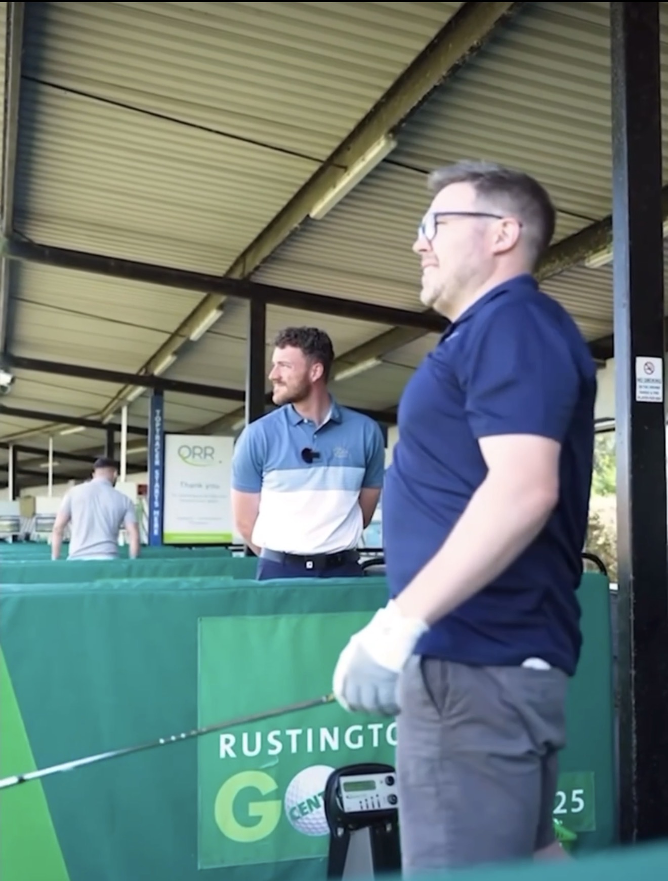 Student practising on the driving range